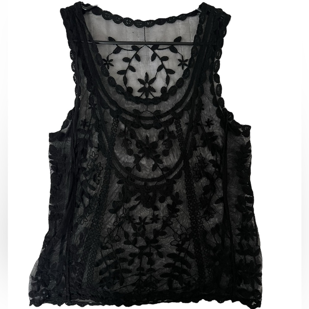 Black lace t-shirt